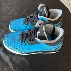 Jordan 3 Retro DK Powder Blue and Black like new.